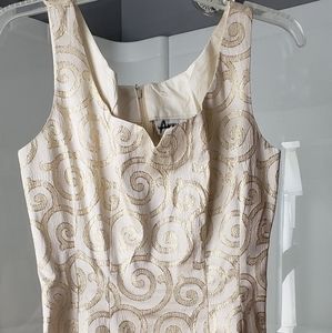 Party dress, shimmery, vintage winkelmans, light gold.  Vintage!!